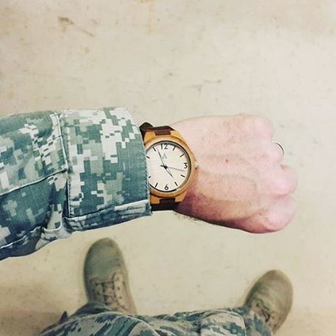@williej322 showing off his Tree Hut wood watch in South Korea