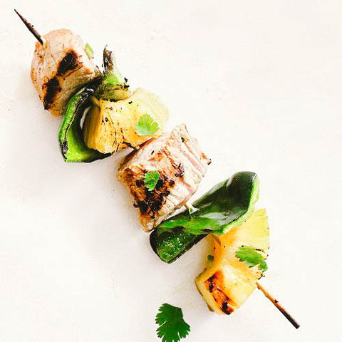 11 Tasty Recipes for a Fathers Day Cookout: Pork-and-Pineapple Kebob Skewers