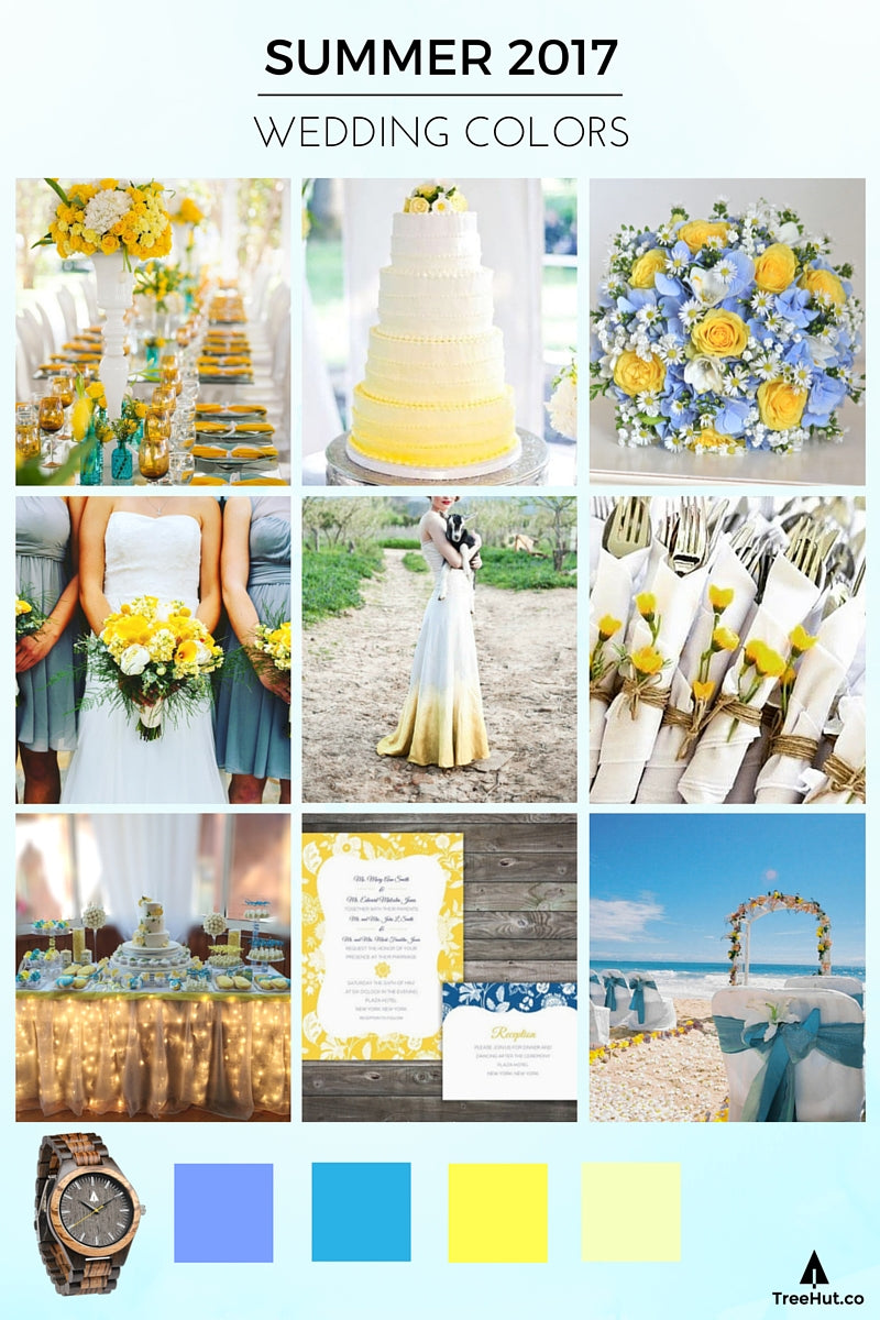 Summer 2017 Wedding Palette Colors: Yellow and Blue