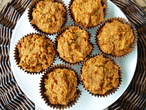 carrot cake muffins paleo diet breakfast recipes quick and healthy | content by Tree Hut Co. 