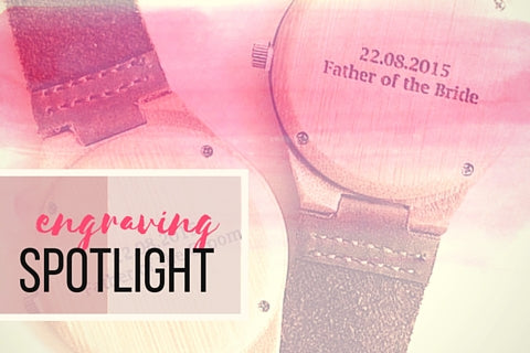 Treehut Wood Watches with Leather Bands: Engraving Spotlight Personalized 