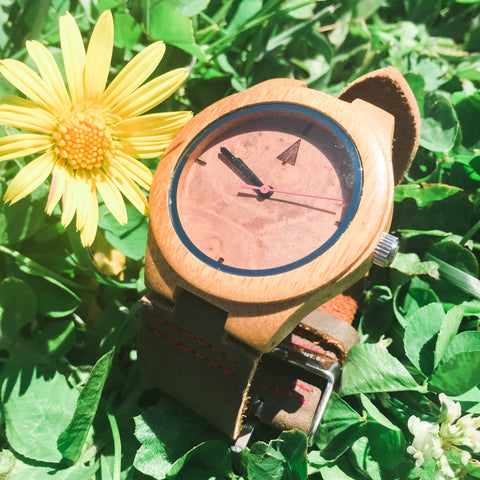 The bamboo wooden watch is equipped with high quality Japan quartz movement. Diameter of the dial 1.7 inches. Strap is made of genuine leather. Face of the watch is made from all natural rough walnut burl.  • Handmade in San Francisco, USA • Watch Made from Real Wood • Japanese Quartz Movement  • Strap Made from Genuine Leather • High Quality Soft Genuine Leather for Your Everyday Wear • Minimalist Design • Durable & Long Lasting • Next Business Day Shipping Including Engraving