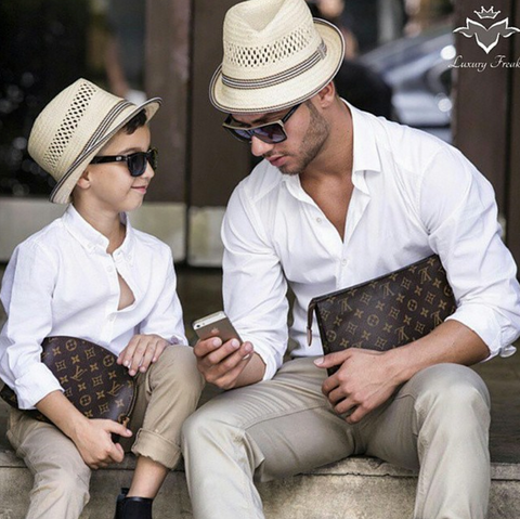 father and son matching outfits