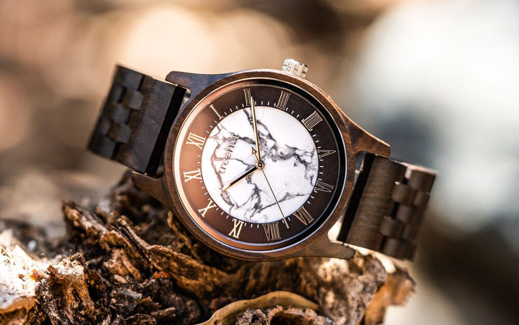 Treehut Sojourn Collection - Wood and Marble Watch For Men