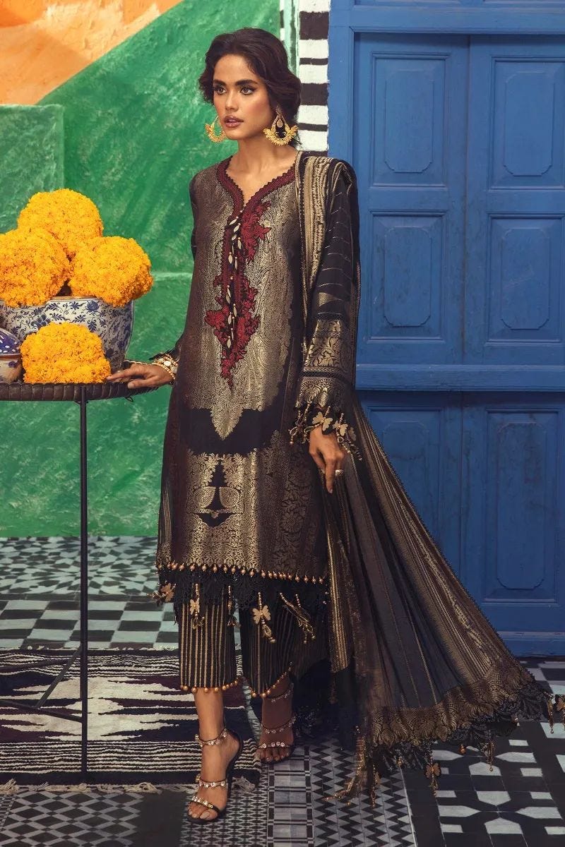 Sana Safinaz Winter Woven Ready to Wear Collection 5A