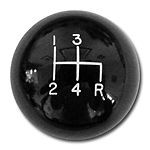 4 speed RDR engraved shift knob BLACK: sleeve mount for Ranger & 1982+ F150