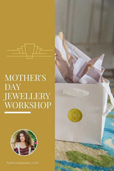 mother's day jewellery workshop in caledon, ontario, experience gift with your mom and sister