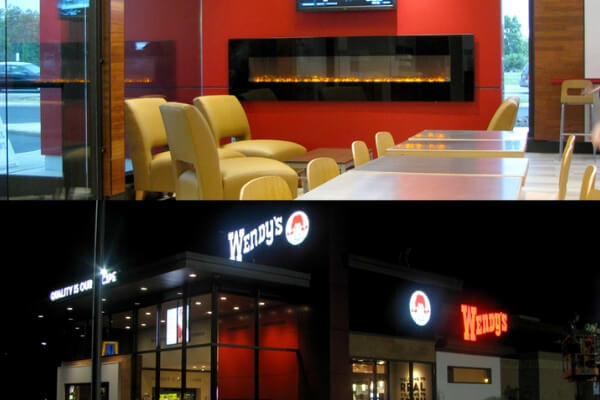 Modern Flames CLX2 Fireplace installed at Wendy's