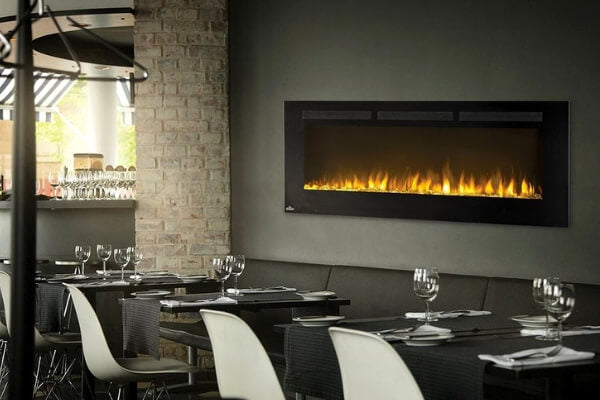Napoleon Allure Electric Fireplace installed in a Restaurant