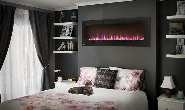 Modern Linear Electric Fireplace for the Bedroom