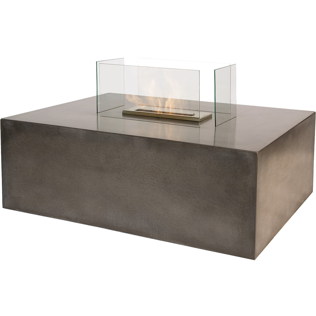 The Bio Flame Blocco - Free Standing Ethanol Fireplace with Concrete Base