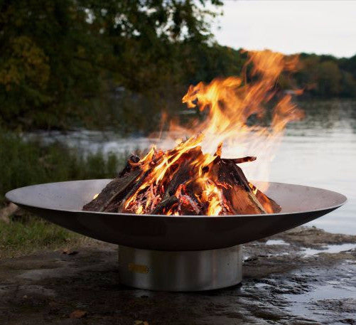 Fire Pit Art Bella Vita - 46" Handcrafted Stainless Steel Fire Pit (BV46)