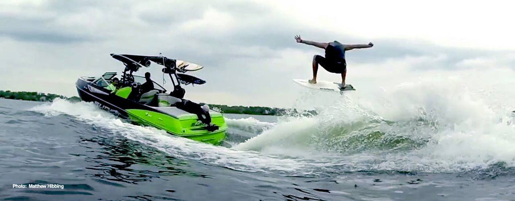 wakesurfing