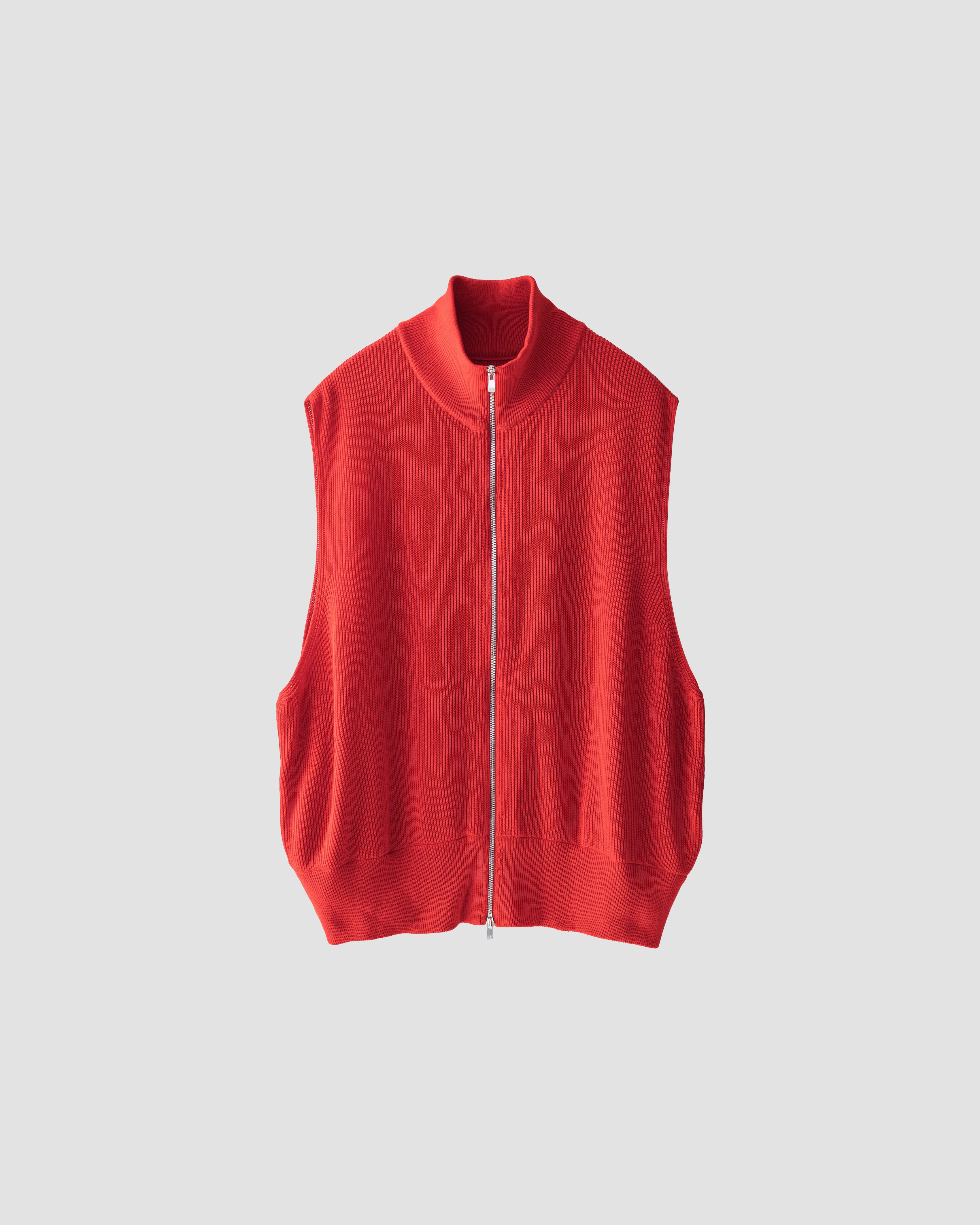 OVERSIZED HIGH NECK DRIVERS KNIT VEST