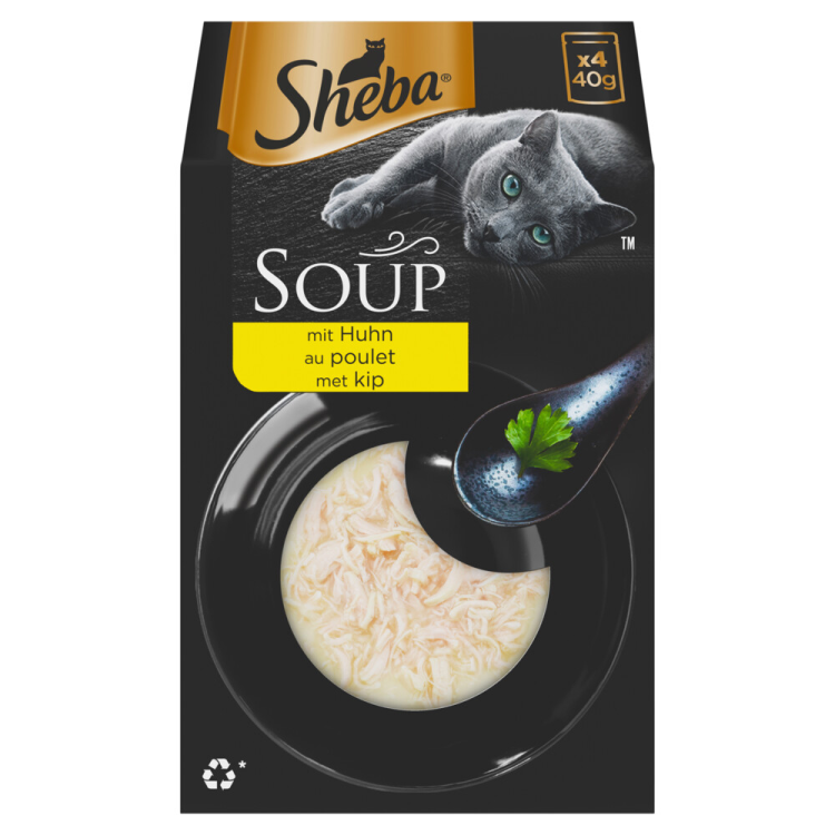 huurling Kerkbank keuken Sheba - Kattenvoeding - Classic Soup - Kip - 4x40g – Achazz