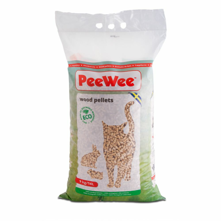 PeeWee - Houtkorrels - Kattenbakvulling - 9kg Achazz