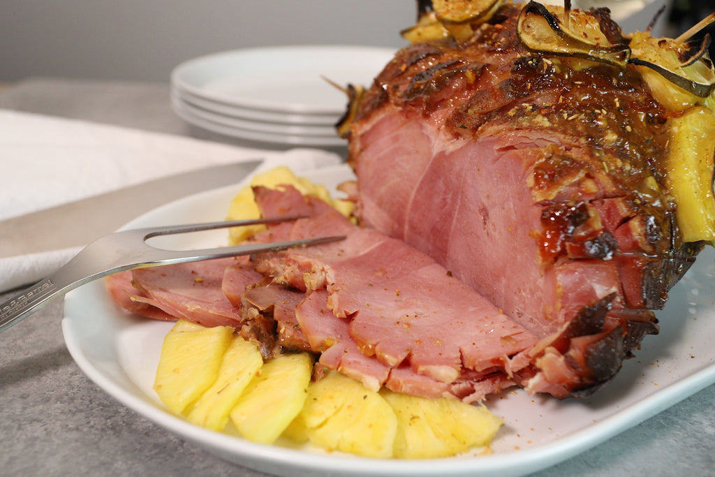 moist glazed ham obtained by following PS seasoning smoked ham recipe