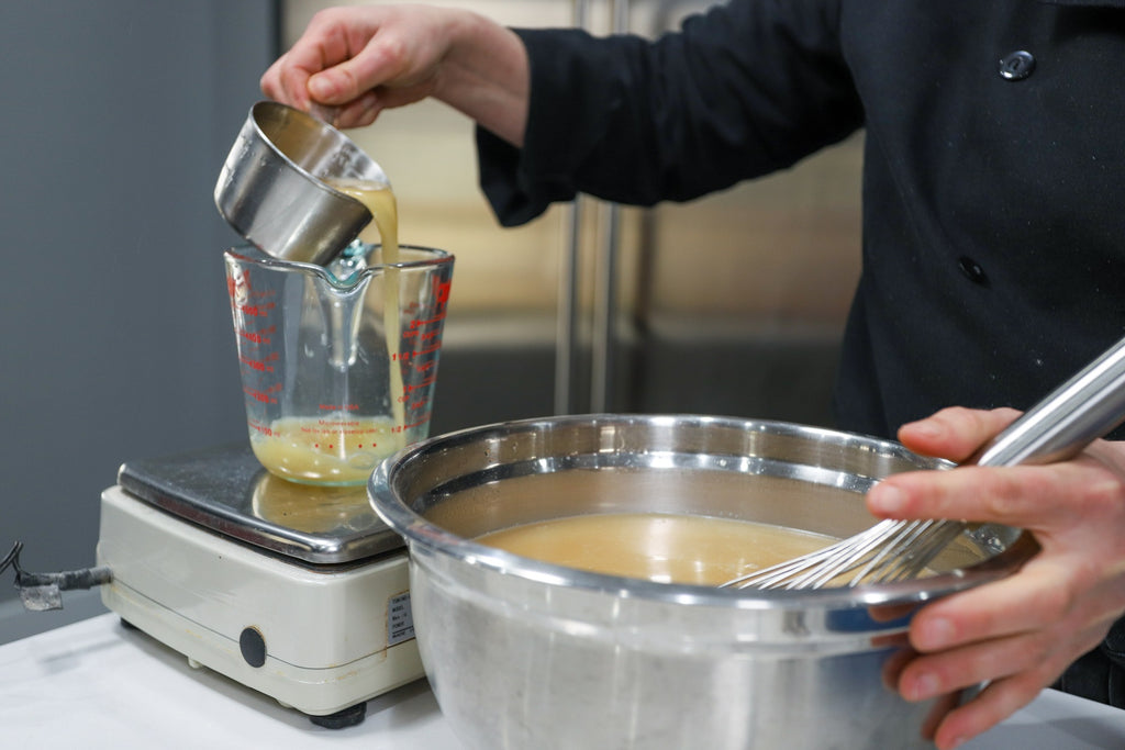 ham cure preparation by mixing the ham cure and water