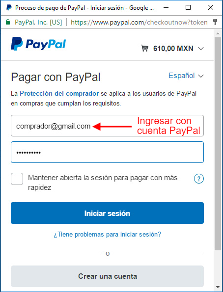Cuenta PayPal