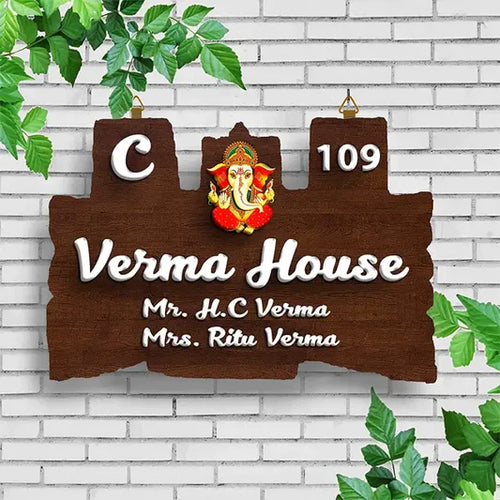 Customized Wooden Egraved Name Plates | Wooden Door Name Plates – Heartsly