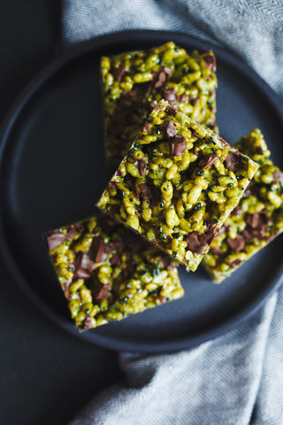 Encha Matcha Black Sesame Rice Krispie Treats