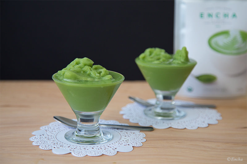 Green tea frappuccino organic coconut matcha with vegan latte-grade Encha Organic Matcha