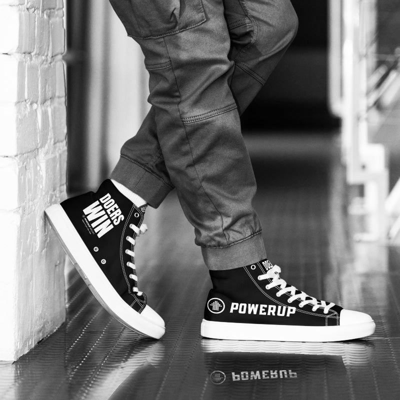 PowerUp "Doers Win" Men's high canvas shoes – PowerUp Brand