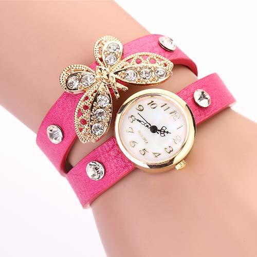 Women's Vintage Leather Auger Butterfly Rivet Watch In 12 Colors! - TrendSettingFashions
- 14
