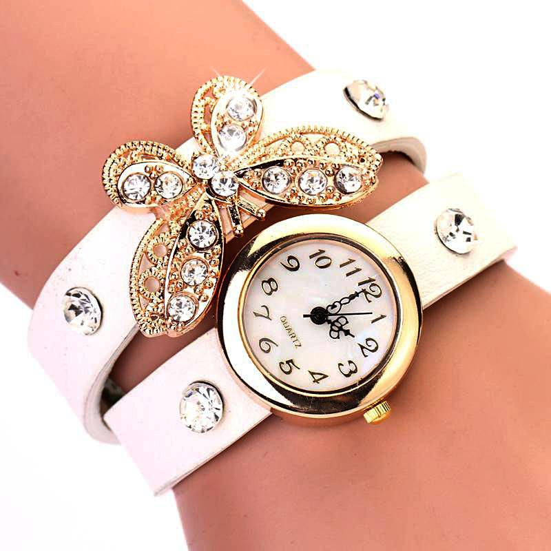 Women's Vintage Leather Auger Butterfly Rivet Watch In 12 Colors! - TrendSettingFashions
- 2