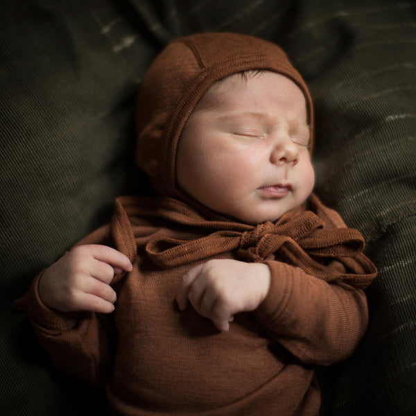 silk infant bonnet