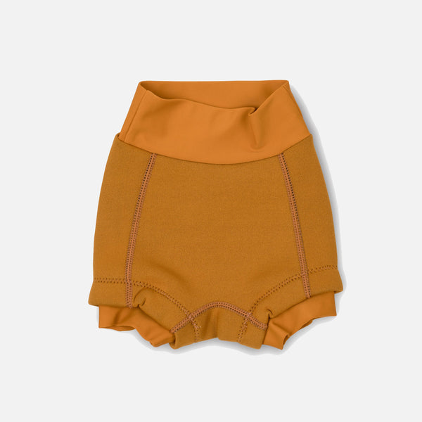 mustard neoprene skirt