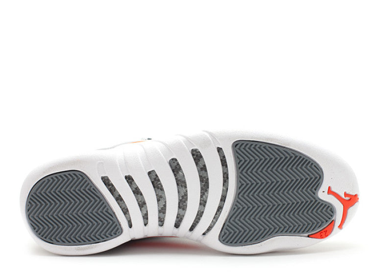 grey and orange jordan 12