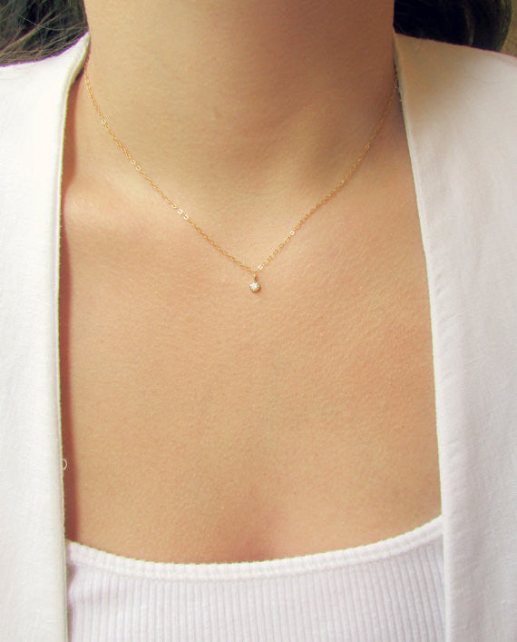 small dainty gold necklaces