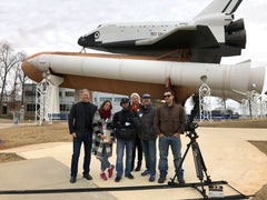 The NRP Crew on production at the US Space and Rocket Center, Huntsville AL, for the Documentary Principles of Curiosity.