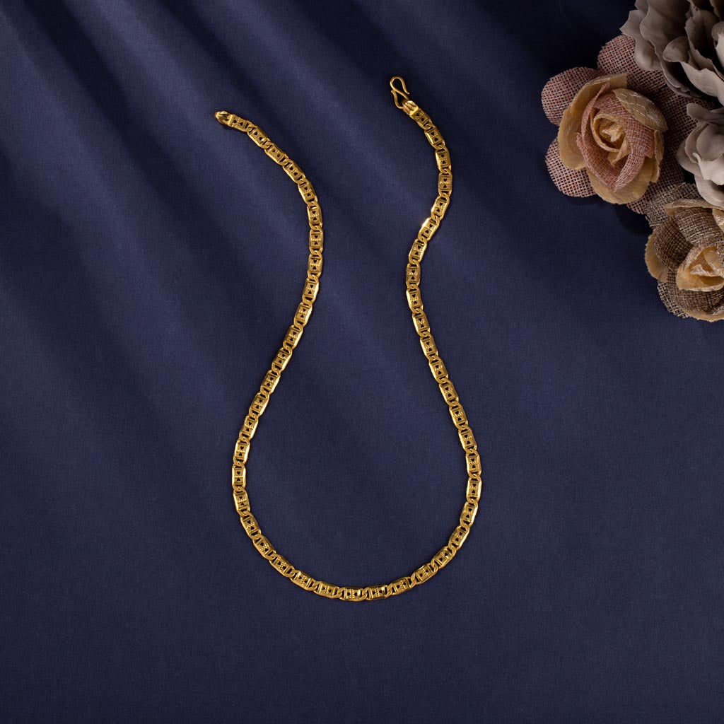 Make a Fashion Statement with Our 22k Plain Gold Chain – Jewelegance