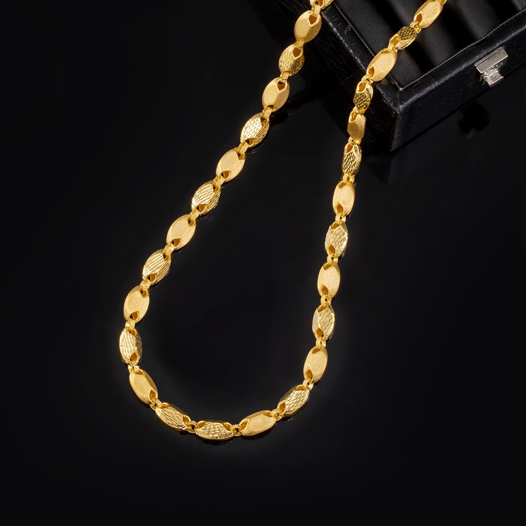 Get Dazzled with Our 22k Plain Gold Chain for Men – Jewelegance