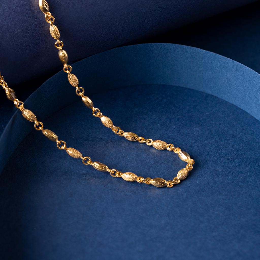 Vintage Glamour: 22k Plain Gold Chains for Men and Women – Jewelegance