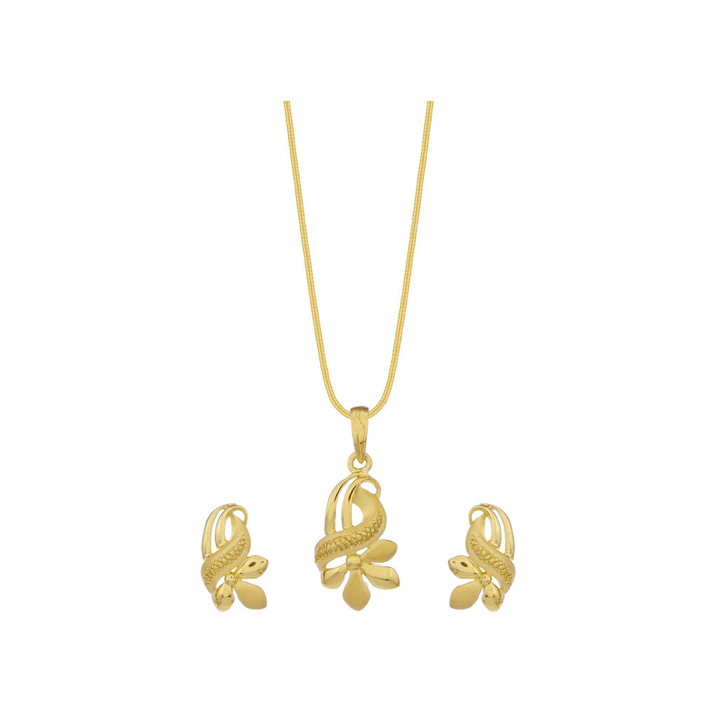 Discover the Beauty of Plain Gold Ornaments with a 22k Pendant Set ...