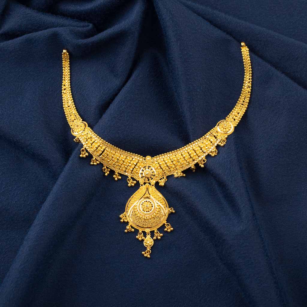 Elevate Your Look with 22k Plain Gold Necklace – Jewelegance