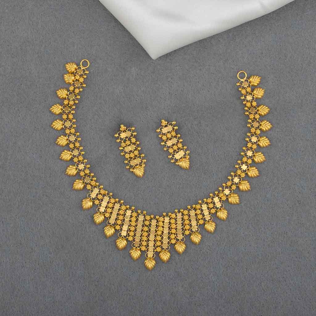 22k Plain Gold Necklace Set - A Perfect Gift for Women Who Love ...