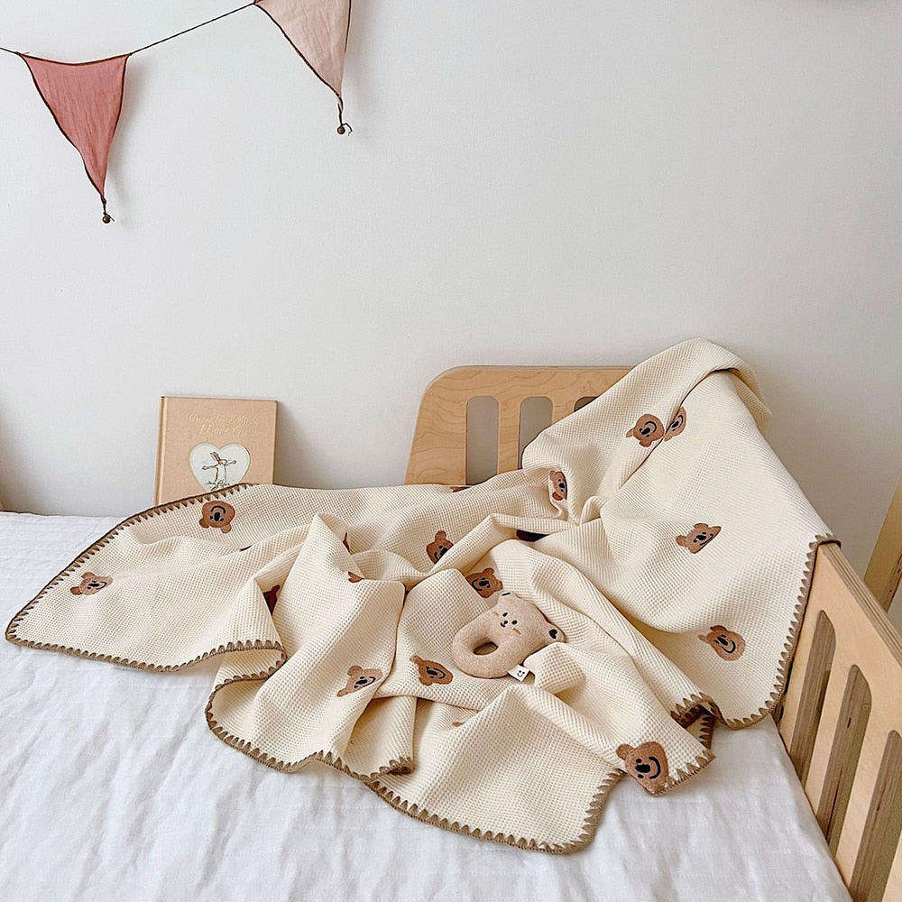 receiving blanket bear pattern