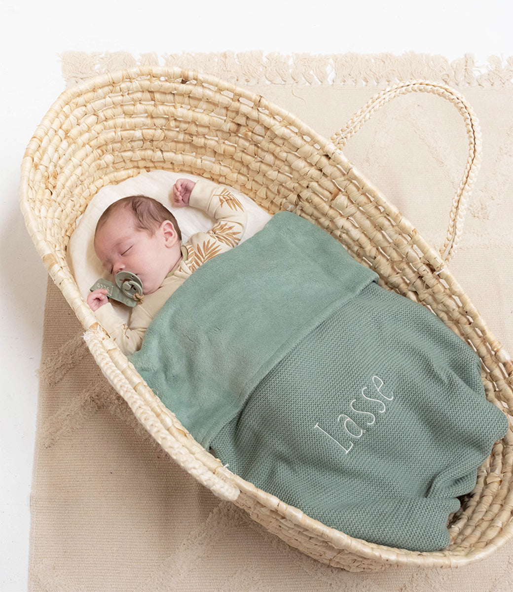 Baby winterdeken // fleece basic knit - Forest green – of Mina