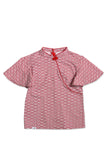 Little Kai Red Scallop Women's Cheongsam Top