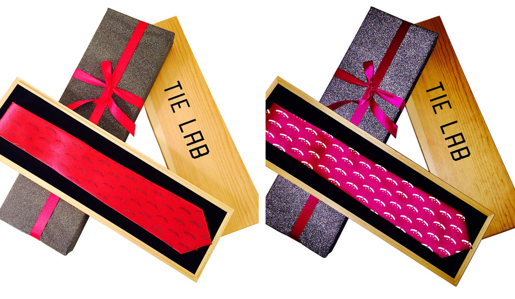 Custom neckties for WTRMLWTR with retroreflective printing ink