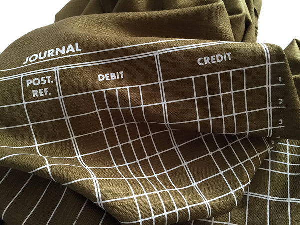 Accountant Pashmina, bookkeeper ledger paper print scarf