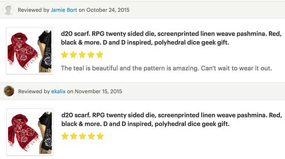 cyberoptix d20 scarf customer reviews