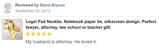 legal pad necktie reviews