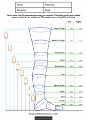 Taking measure of leg for custom boots and shoes