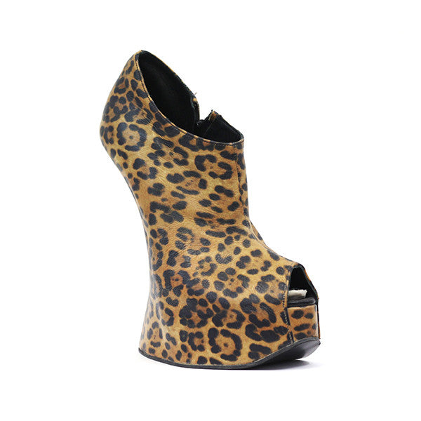 leopard open toe shoes