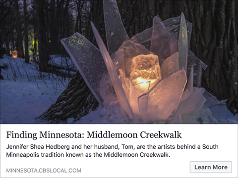 CBS interviews Ice Wrangler and husband (Tom & Jen) about Middlemoon Creekwalk